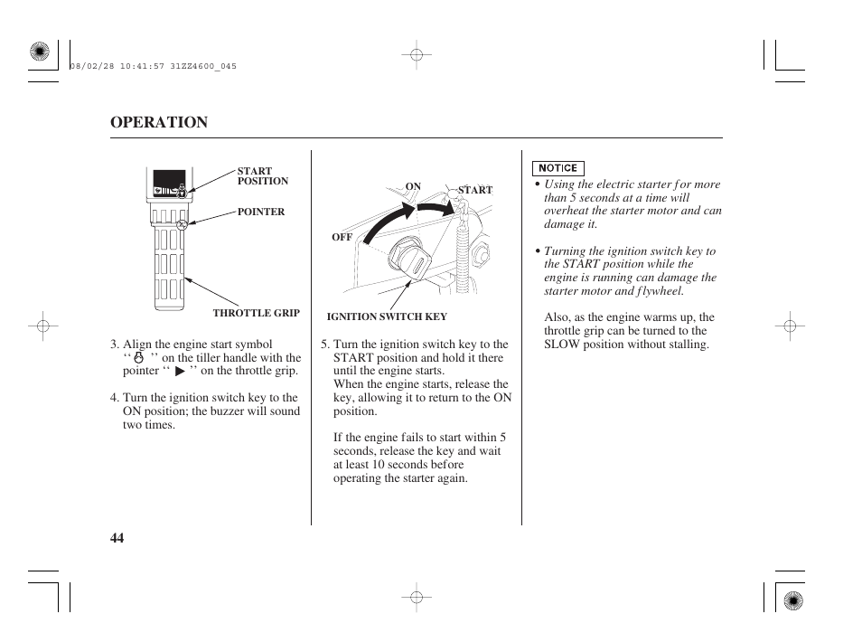 Operation | HONDA BF50D User Manual | Page 46 / 135