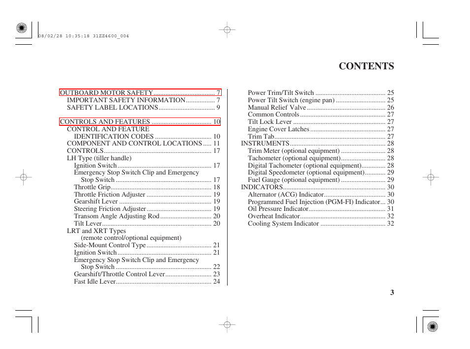 HONDA BF50D User Manual | Page 5 / 135