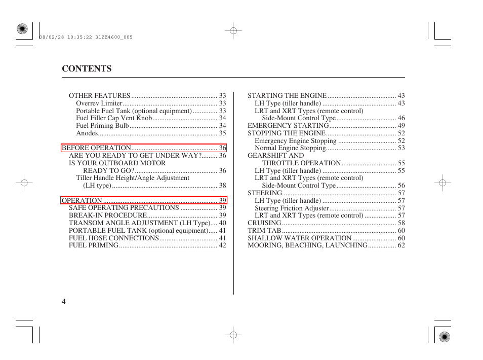 HONDA BF50D User Manual | Page 6 / 135