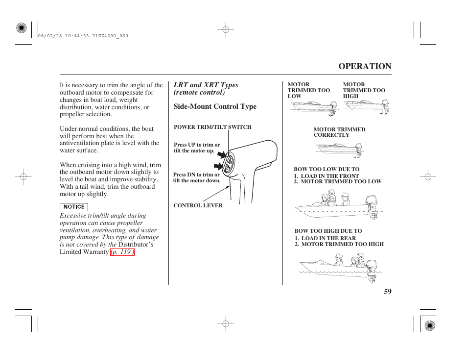 Operation | HONDA BF50D User Manual | Page 61 / 135