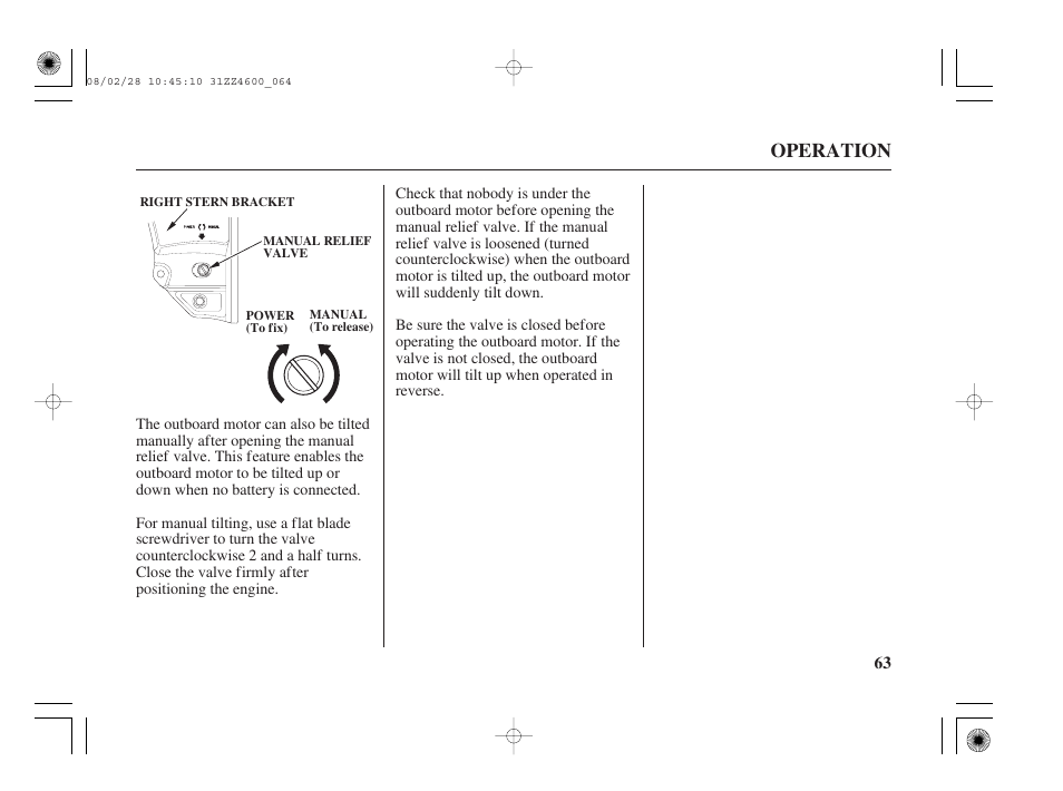 Operation | HONDA BF50D User Manual | Page 65 / 135