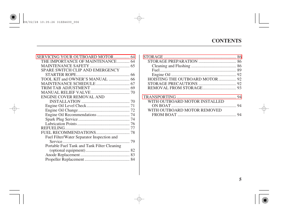 HONDA BF50D User Manual | Page 7 / 135