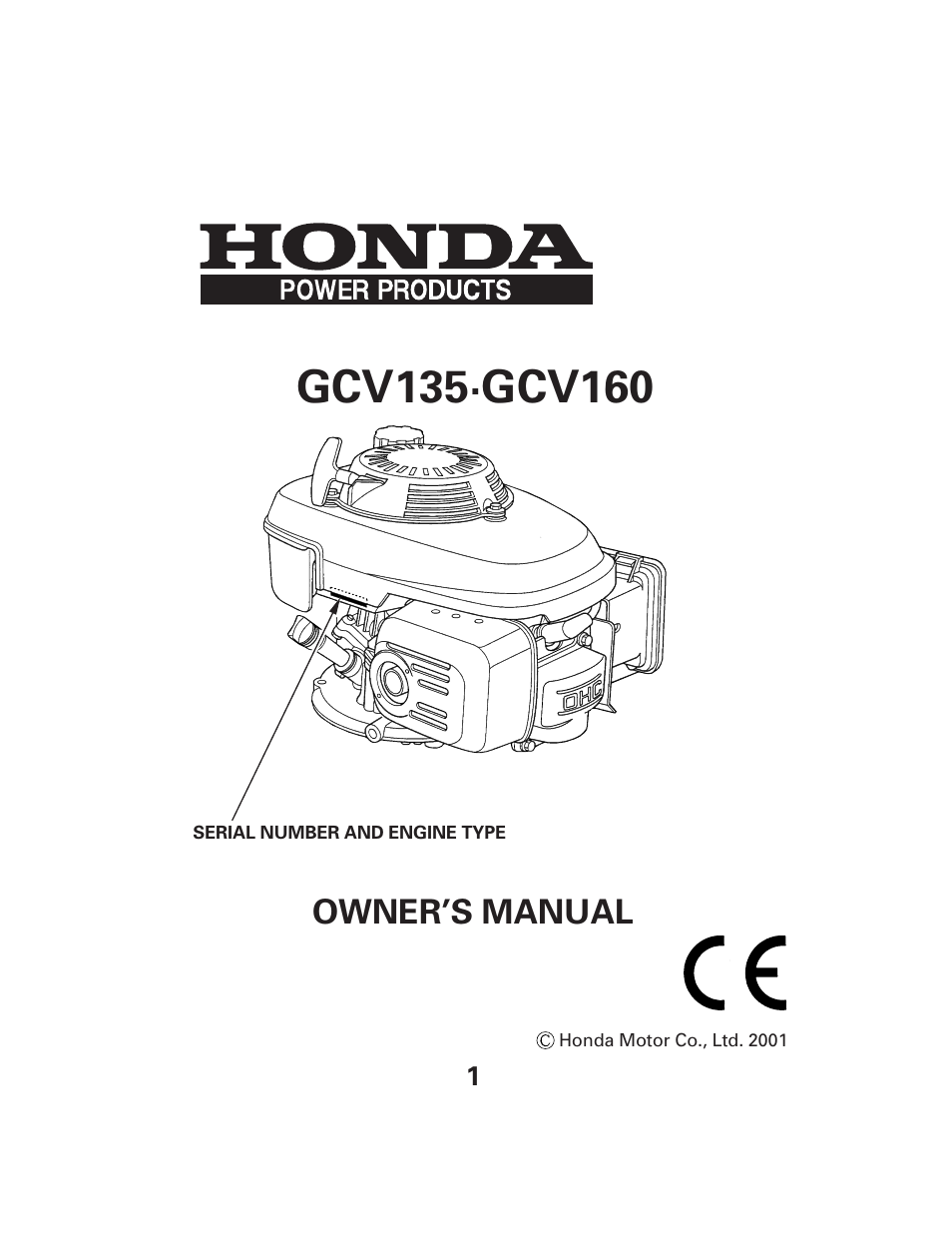 HONDA GCV135GCV160 User Manual | 32 pages