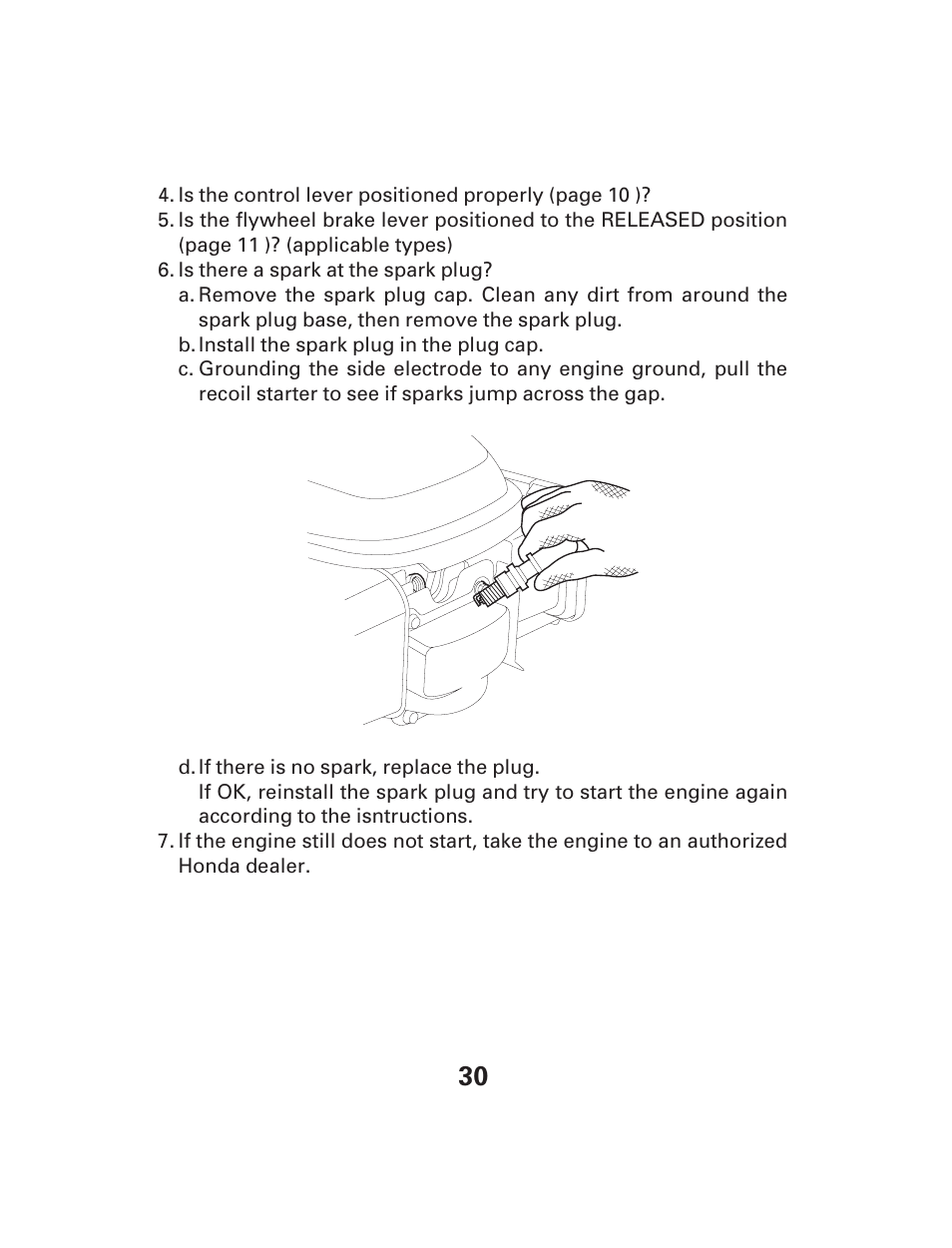 HONDA GCV135GCV160 User Manual | Page 30 / 32