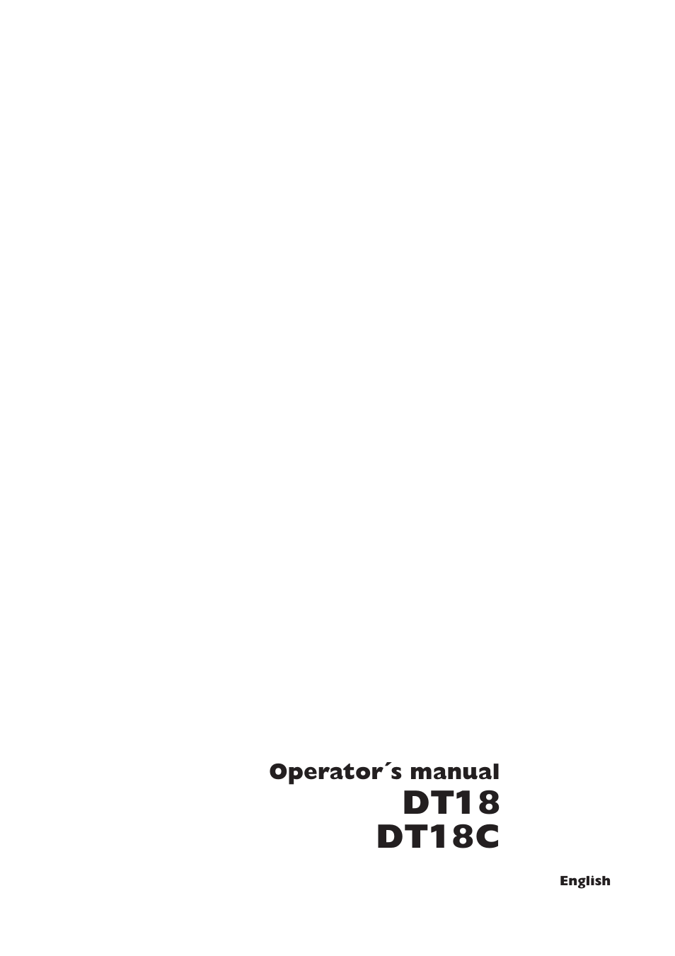 HONDA DT18 User Manual | 57 pages