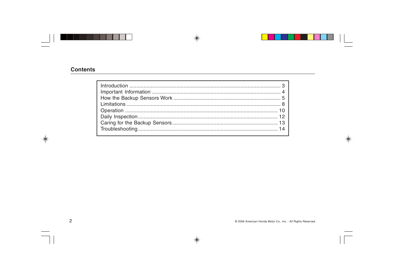 HONDA MDX User Manual | Page 2 / 16