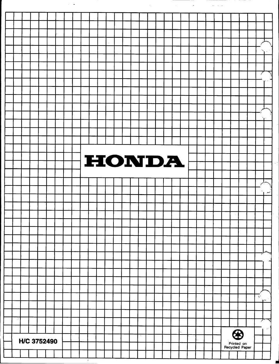 HONDA FL5540K0 User Manual | Page 56 / 56