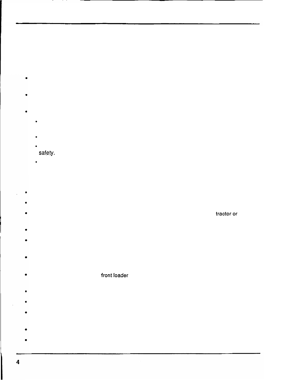 Front loader safety, Rops | HONDA FL5540K0 User Manual | Page 6 / 56