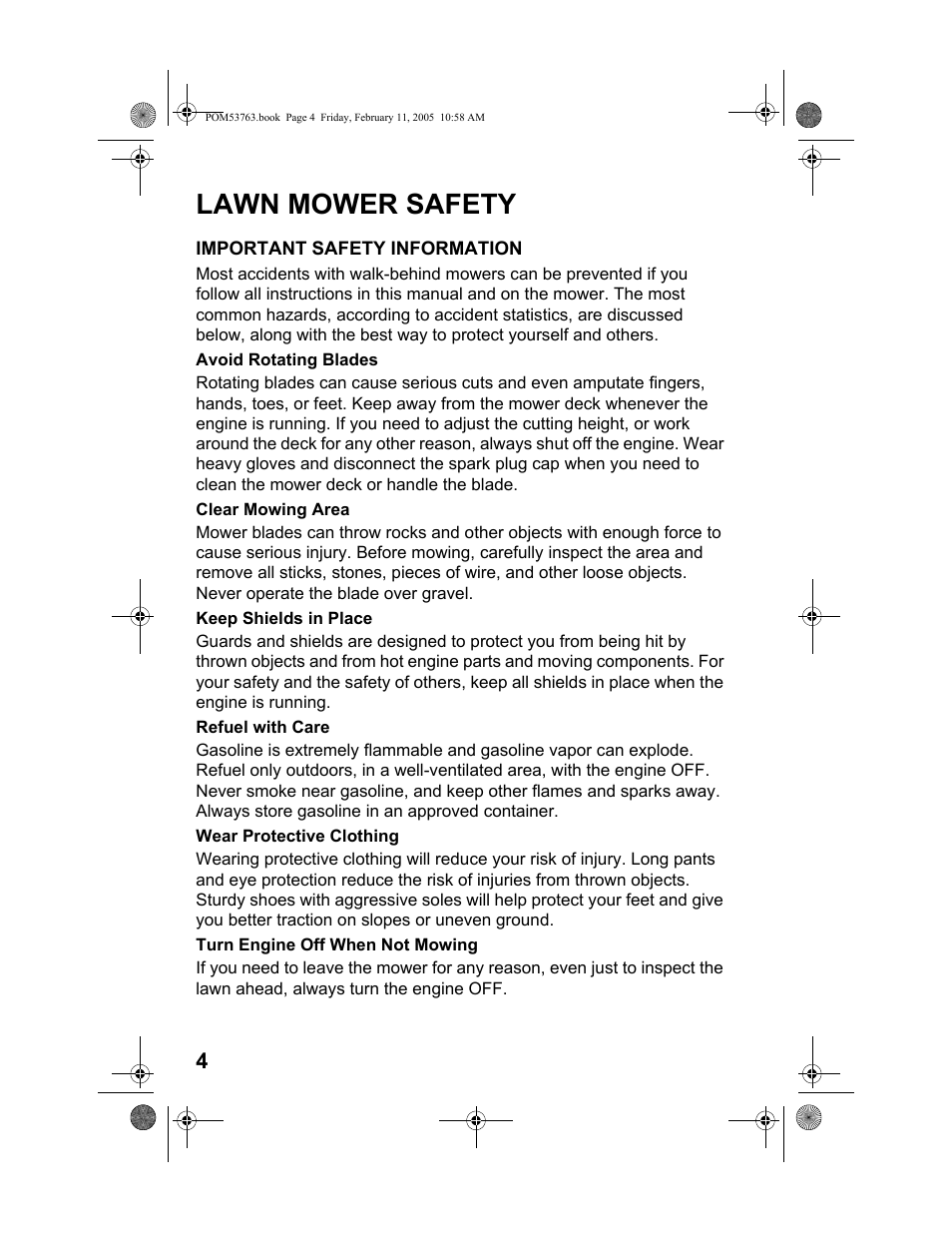 Lawn mower safety, Important safety information | HONDA HRR216TKA User Manual | Page 6 / 66