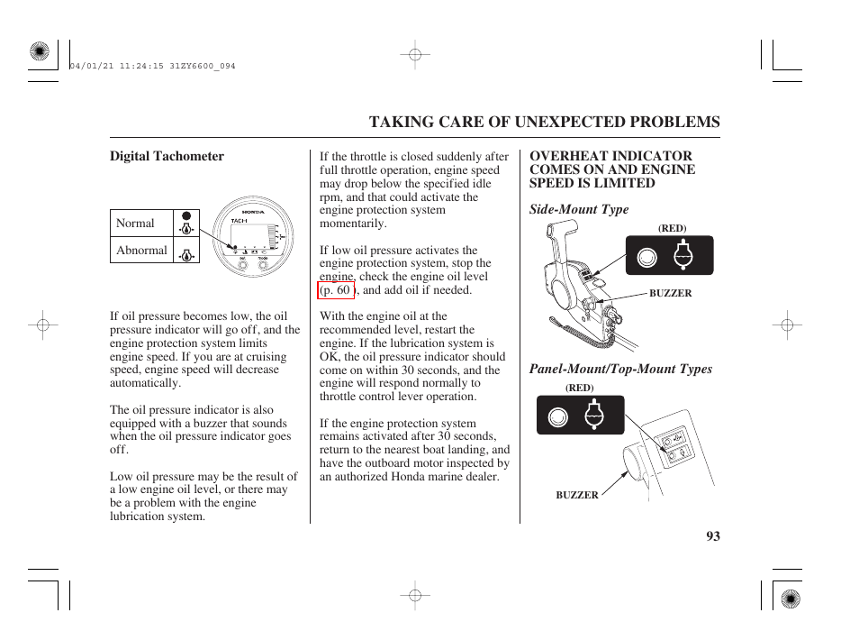 HONDA Outboard Motor BF135A User Manual | Page 95 / 118