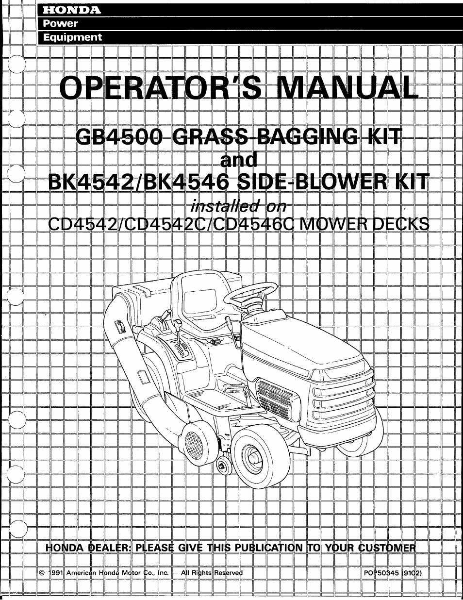 HONDA GB4500 User Manual | 16 pages