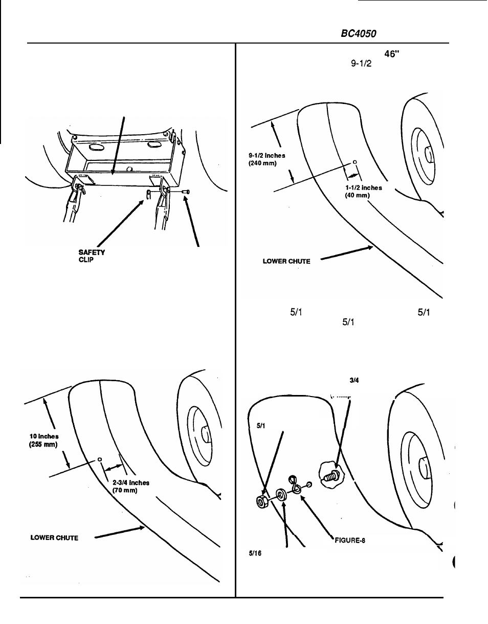 Chute assembly, Loop | HONDA BC4050 User Manual | Page 12 / 30