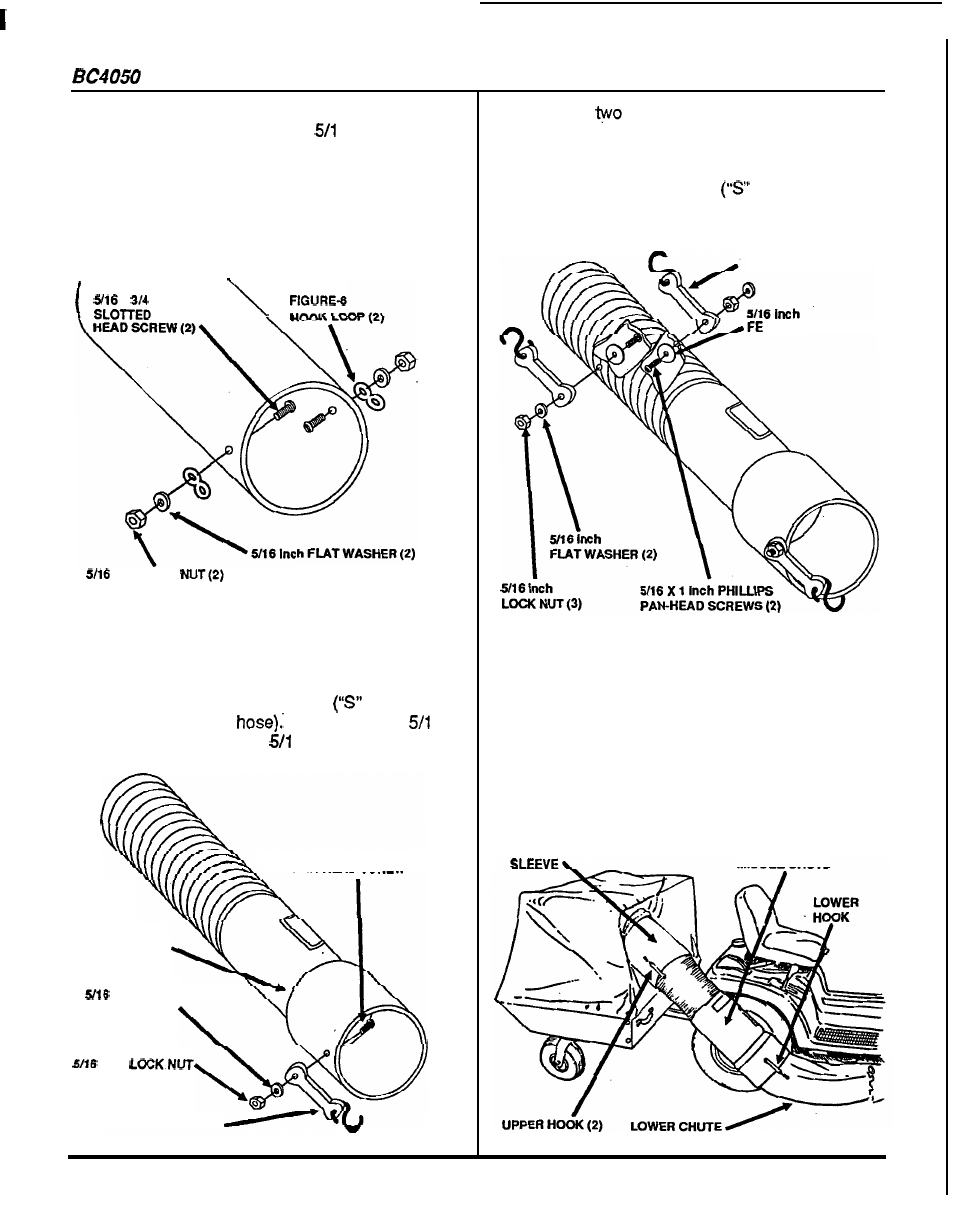 Assembly, Hooks | HONDA BC4050 User Manual | Page 13 / 30