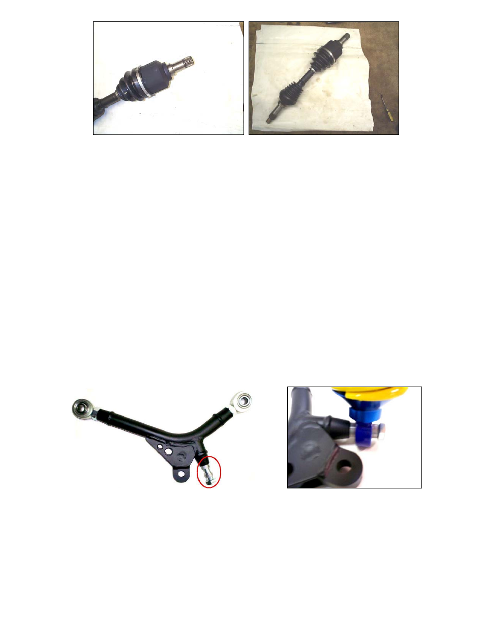 Swivel hubs and brakes, Coil-over shock installation | HONDA K Series User Manual | Page 14 / 17