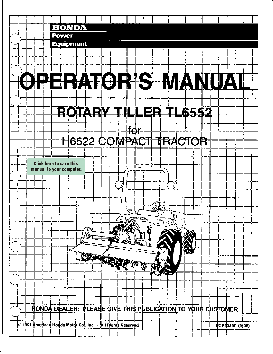 HONDA TL6552 User Manual | 24 pages