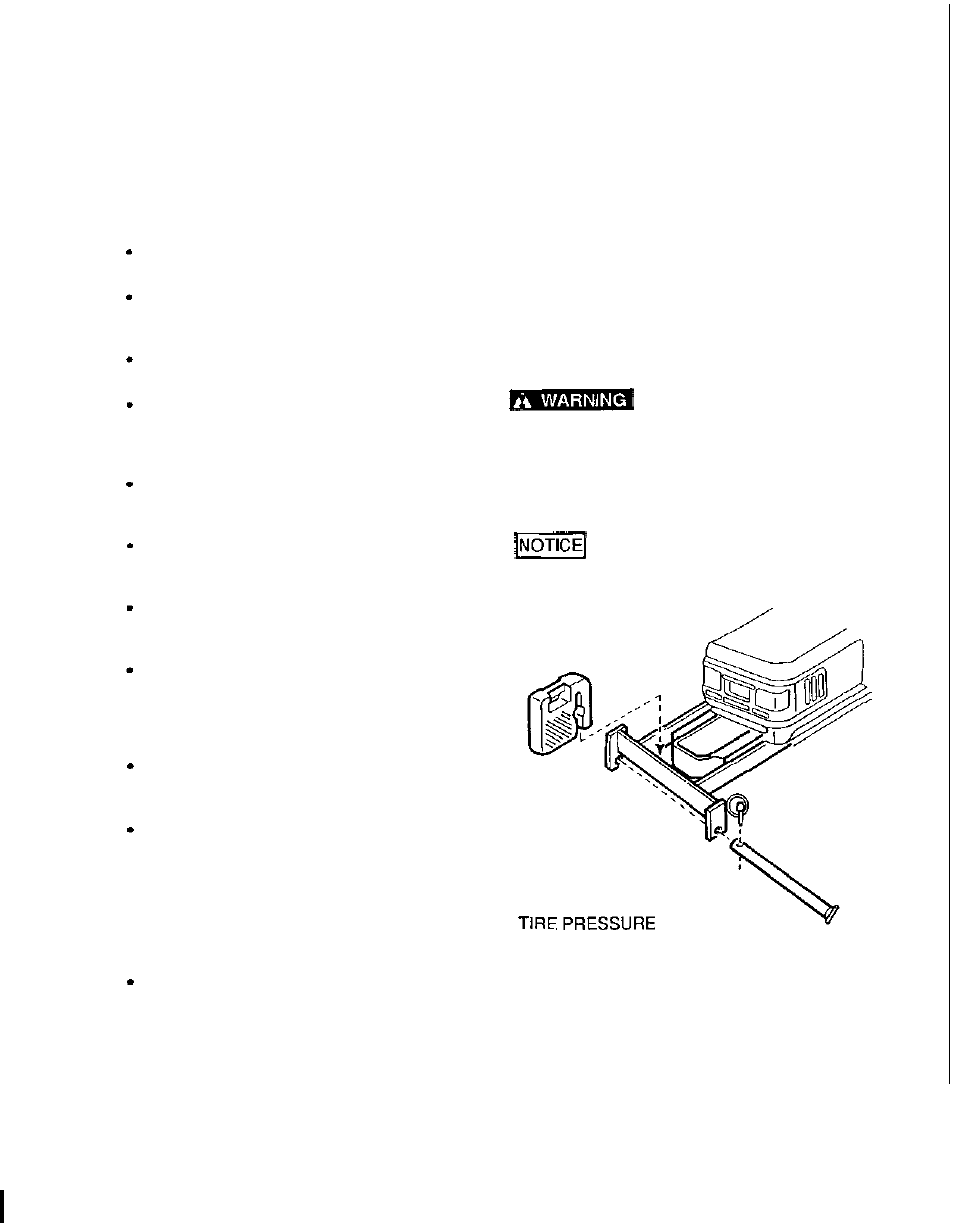 Safety, General tiller safety, Tractor preparation | Hitch, Front counter weight, Tire pressure | HONDA TL6552 User Manual | Page 5 / 24