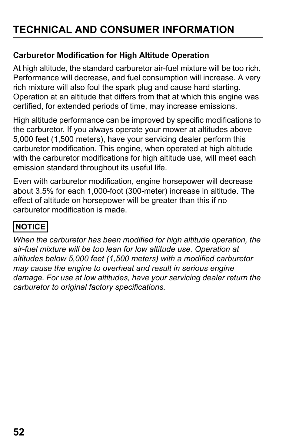 Technical and consumer information 52 | HONDA HRR216PDA User Manual | Page 54 / 72