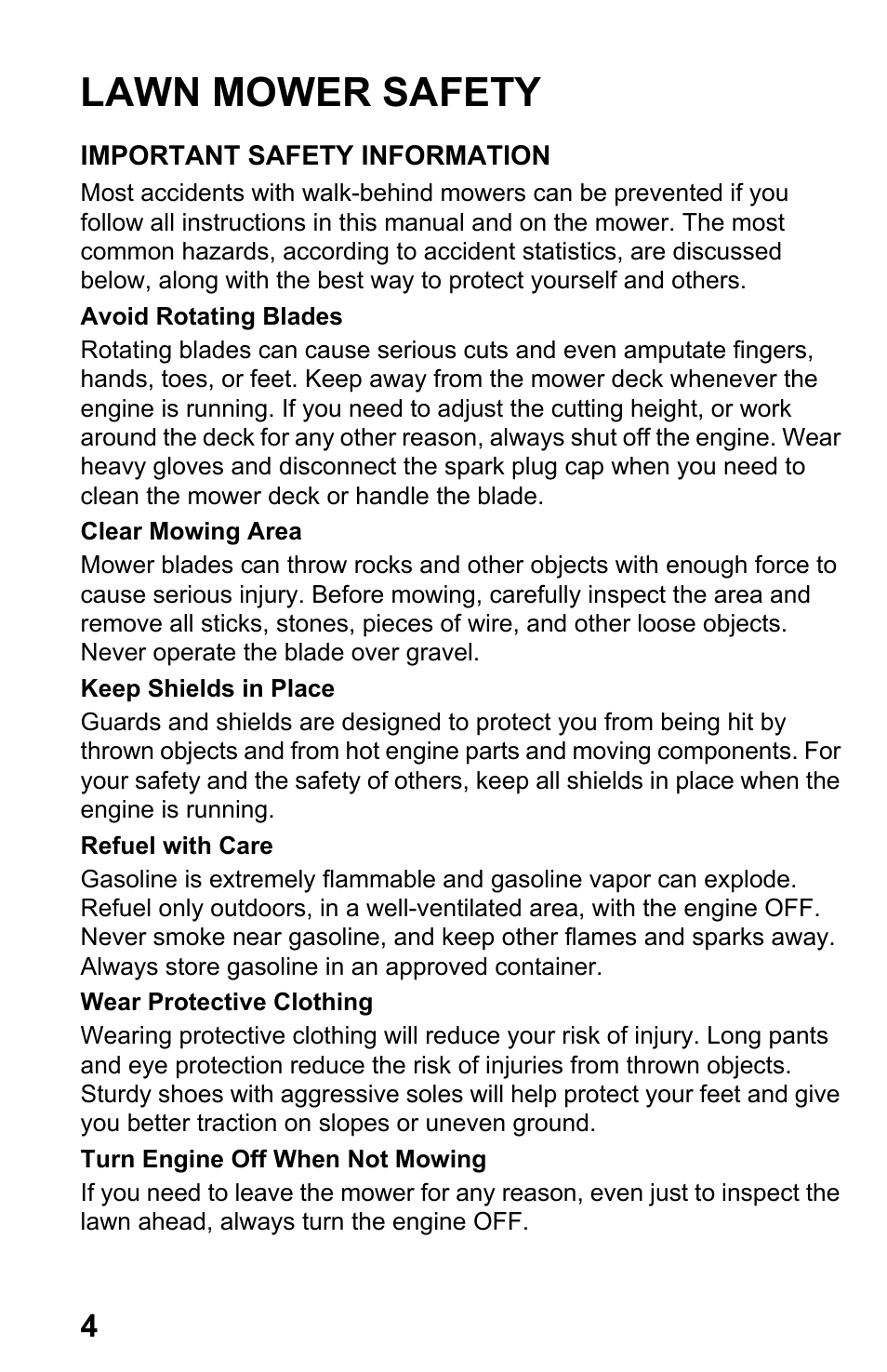 Lawn mower safety, Important safety information | HONDA HRR216PDA User Manual | Page 6 / 72