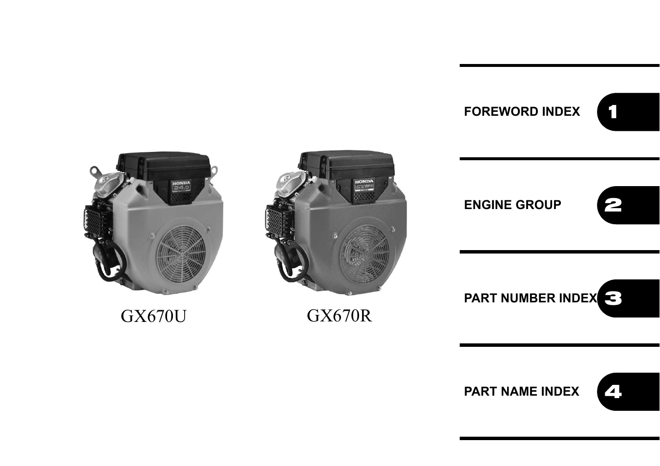 HONDA GX670R User Manual | Page 2 / 97