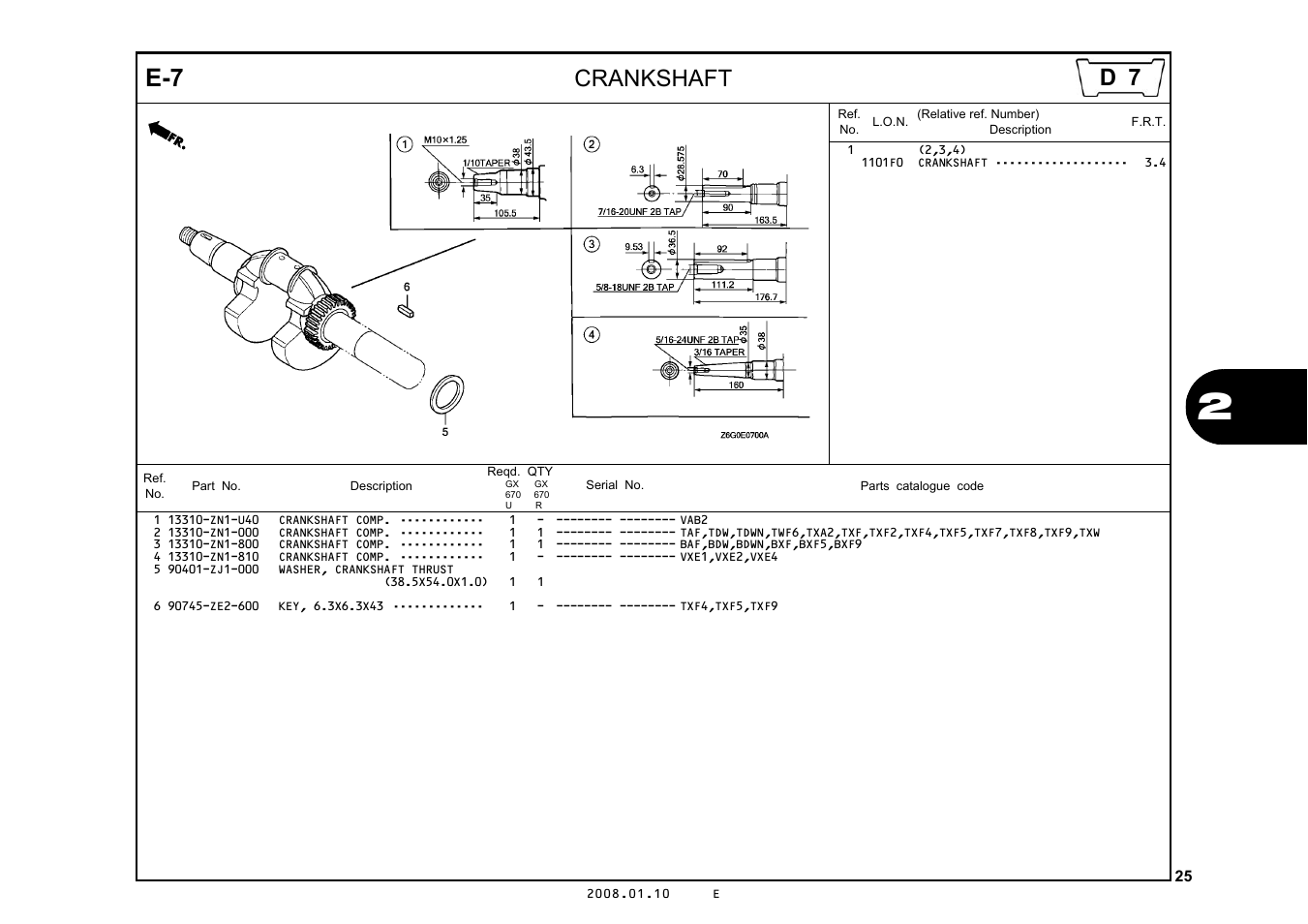 Crankshaft | HONDA GX670R User Manual | Page 28 / 97