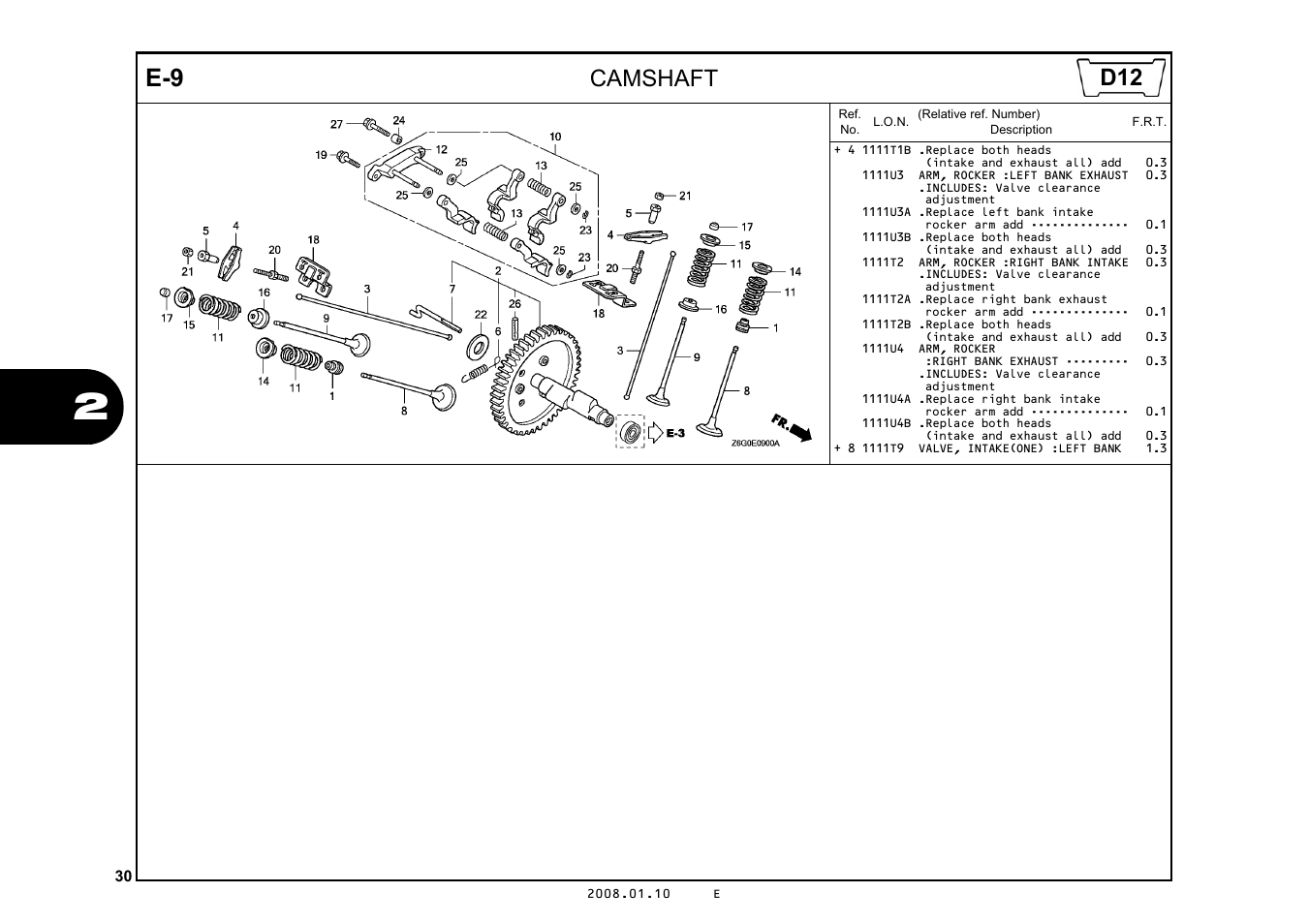 Camshaft | HONDA GX670R User Manual | Page 33 / 97