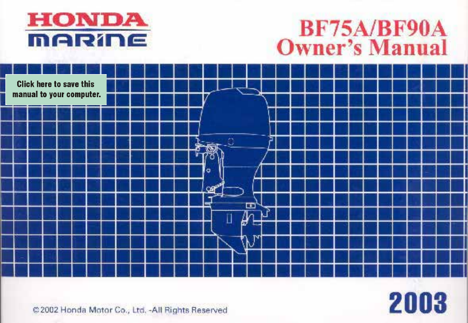HONDA Outboard Motor BF75A User Manual | 130 pages
