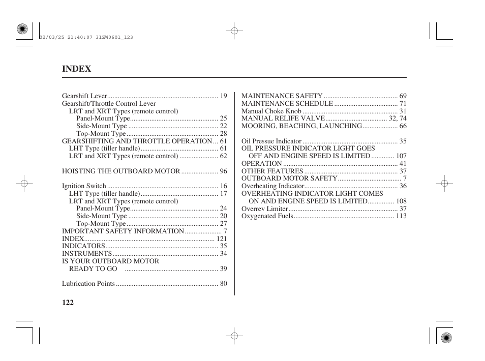 HONDA Outboard Motor BF75A User Manual | Page 127 / 130