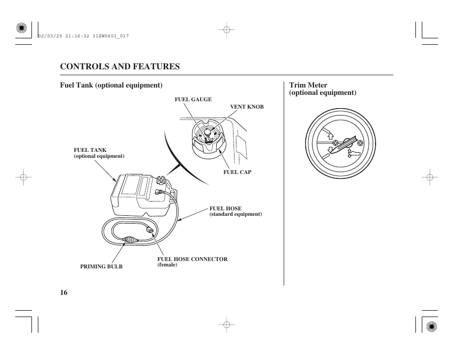 Controls and features | HONDA Outboard Motor BF75A User Manual | Page 18 / 130