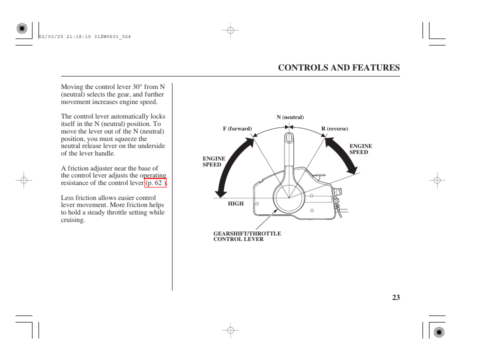 Controls and features | HONDA Outboard Motor BF75A User Manual | Page 25 / 130