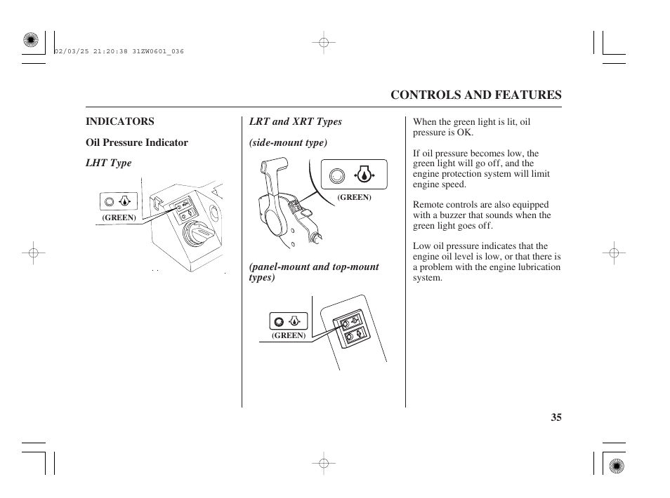 Indicators | HONDA Outboard Motor BF75A User Manual | Page 37 / 130