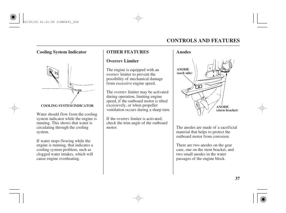 Other features | HONDA Outboard Motor BF75A User Manual | Page 39 / 130