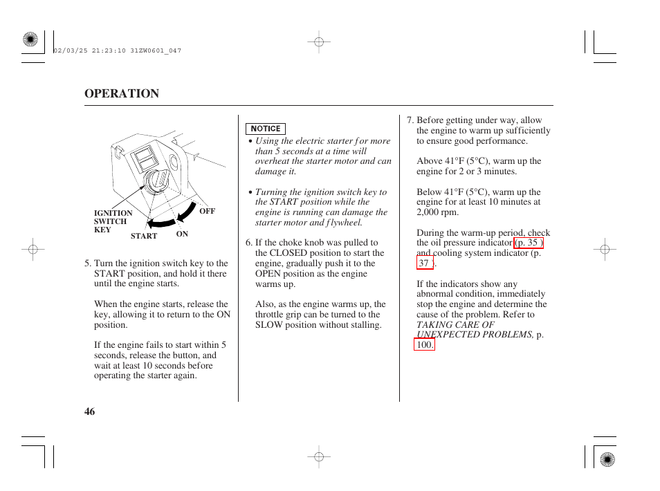 HONDA Outboard Motor BF75A User Manual | Page 48 / 130