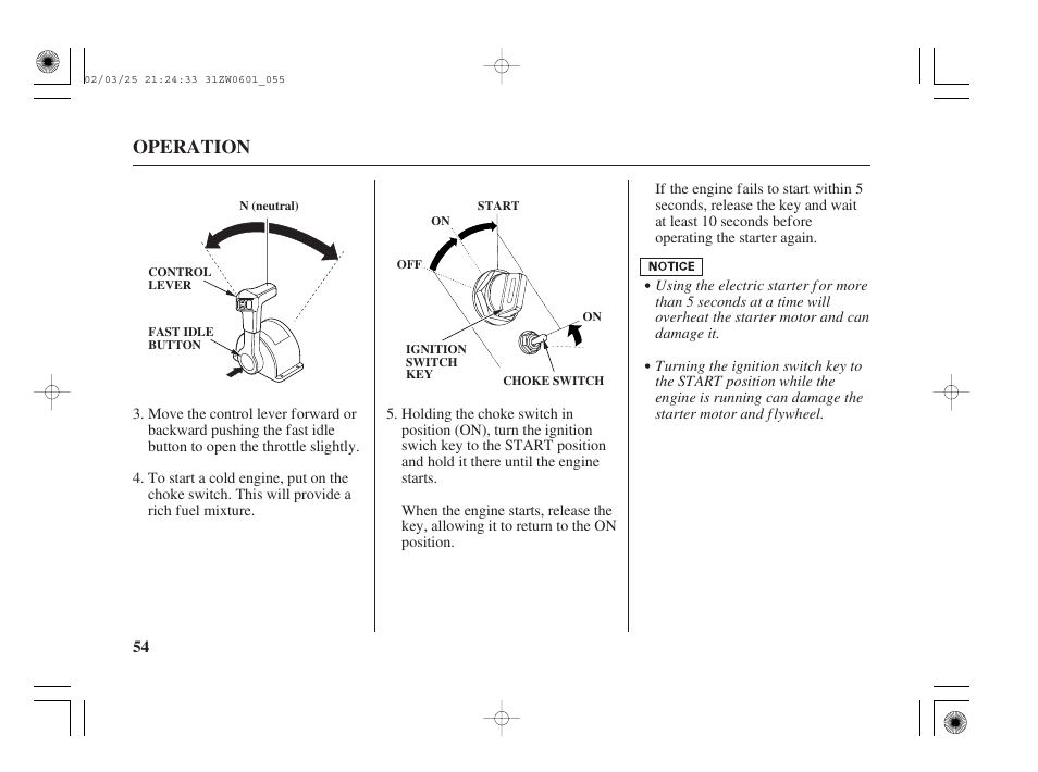 Operation | HONDA Outboard Motor BF75A User Manual | Page 56 / 130