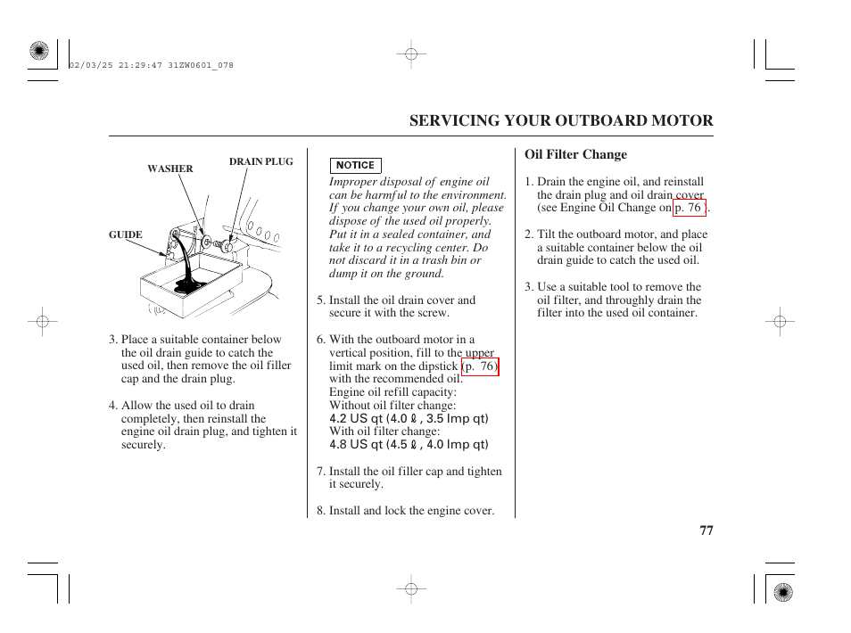 HONDA Outboard Motor BF75A User Manual | Page 79 / 130