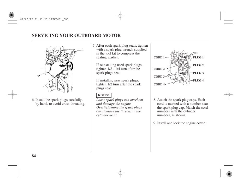 Servicing your outboard motor | HONDA Outboard Motor BF75A User Manual | Page 86 / 130