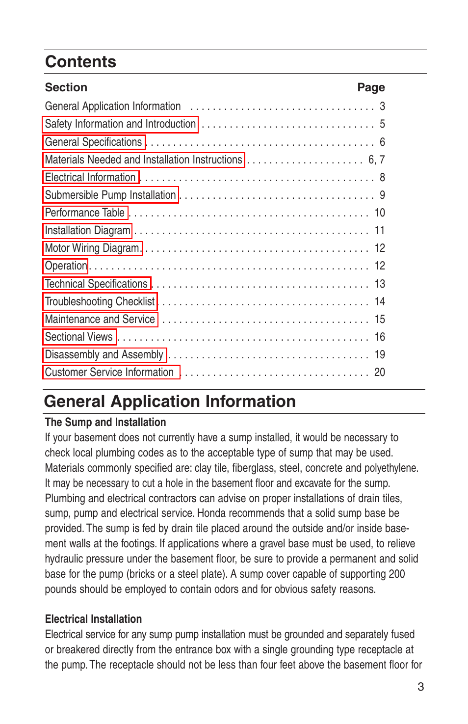 HONDA WSP33AA User Manual | Page 5 / 23