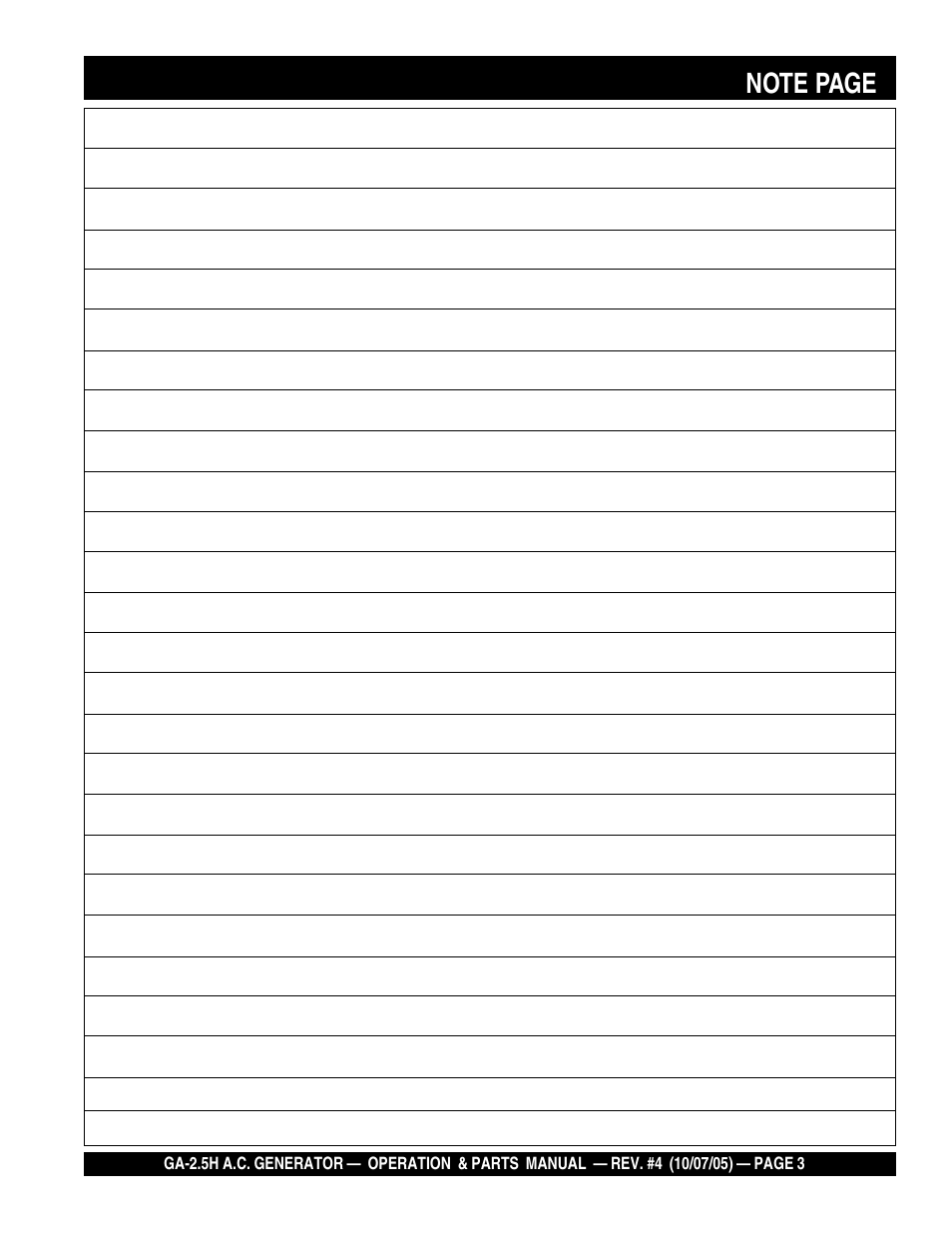 HONDA GA-2.5H User Manual | Page 3 / 80