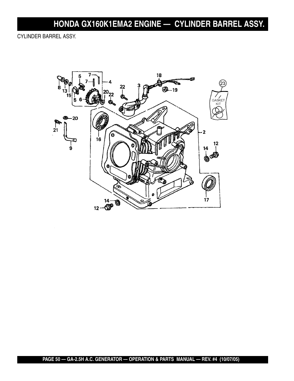 HONDA GA-2.5H User Manual | Page 50 / 80