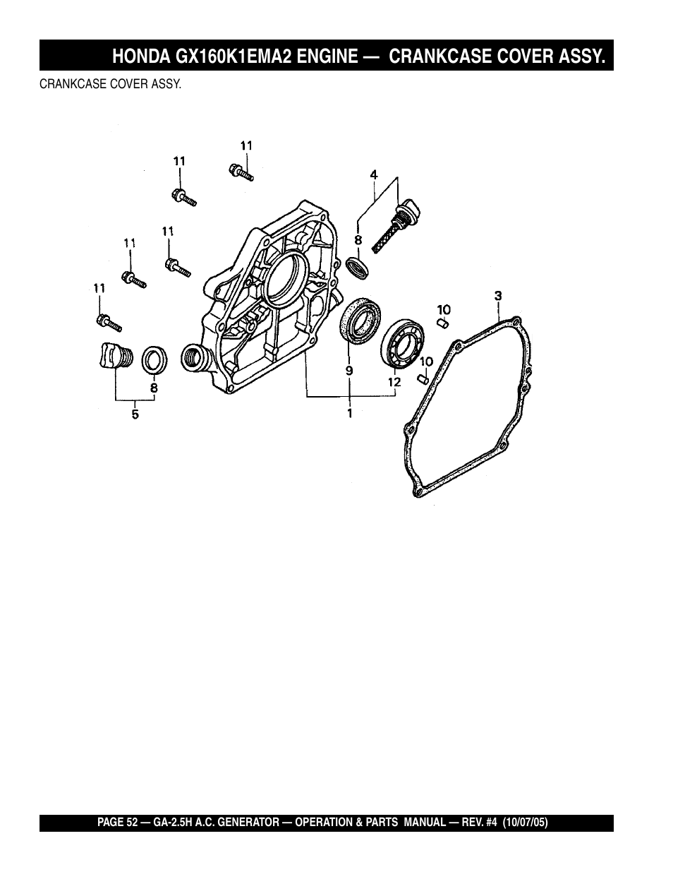 HONDA GA-2.5H User Manual | Page 52 / 80