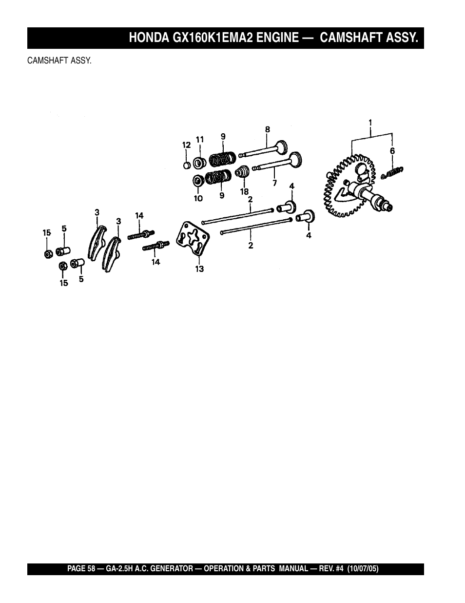 HONDA GA-2.5H User Manual | Page 58 / 80