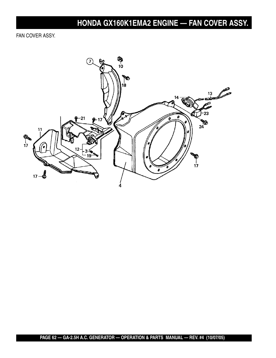 HONDA GA-2.5H User Manual | Page 62 / 80