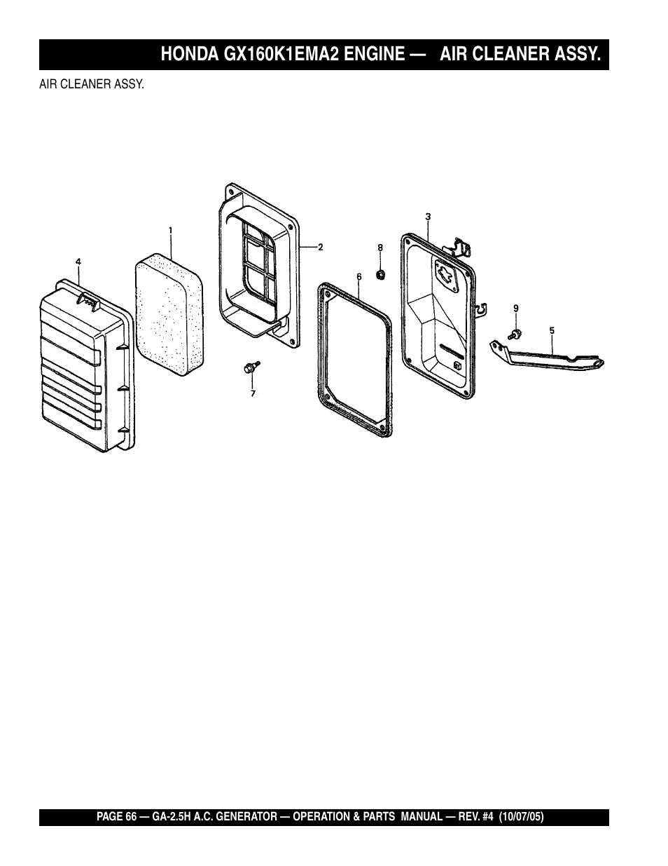 HONDA GA-2.5H User Manual | Page 66 / 80