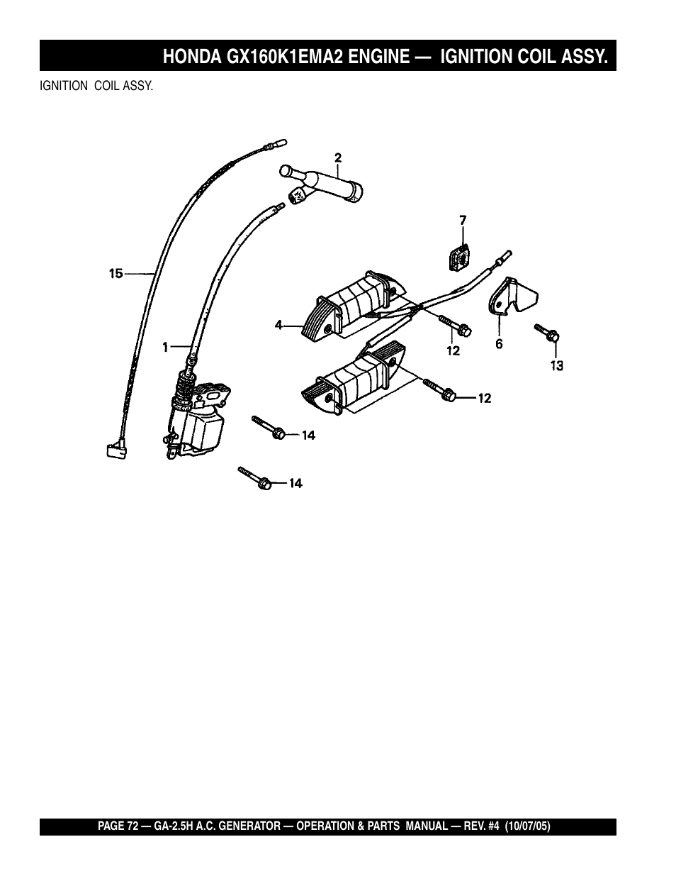 HONDA GA-2.5H User Manual | Page 72 / 80