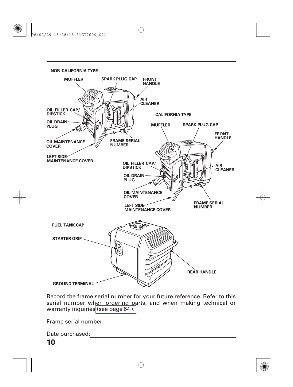 HONDA EU3000is User Manual | Page 12 / 71