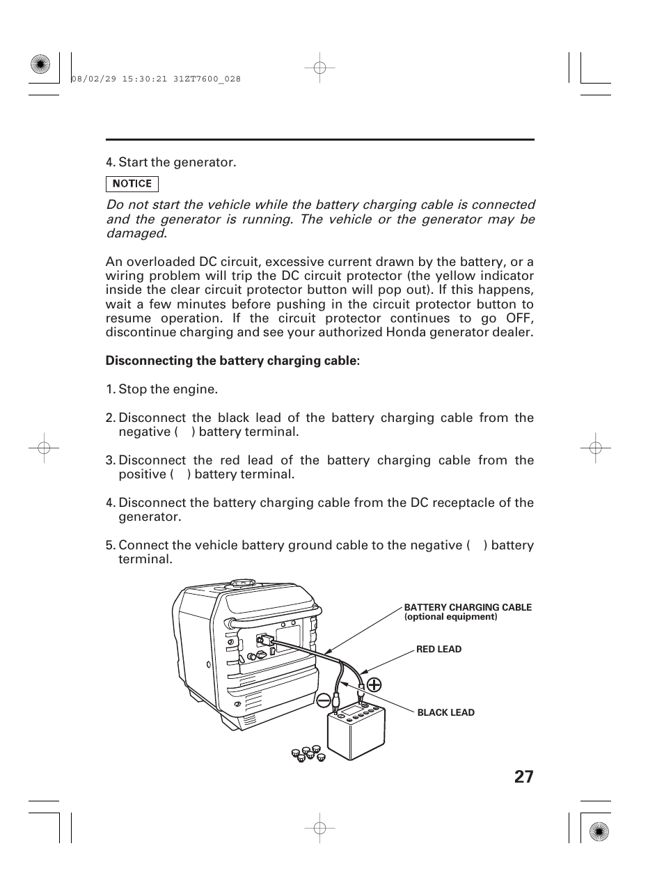 HONDA EU3000is User Manual | Page 29 / 71