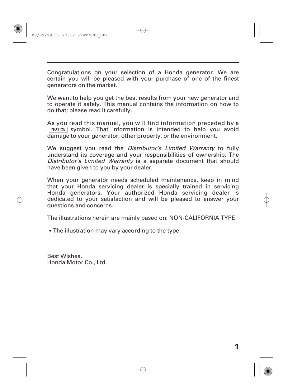 HONDA EU3000is User Manual | Page 3 / 71