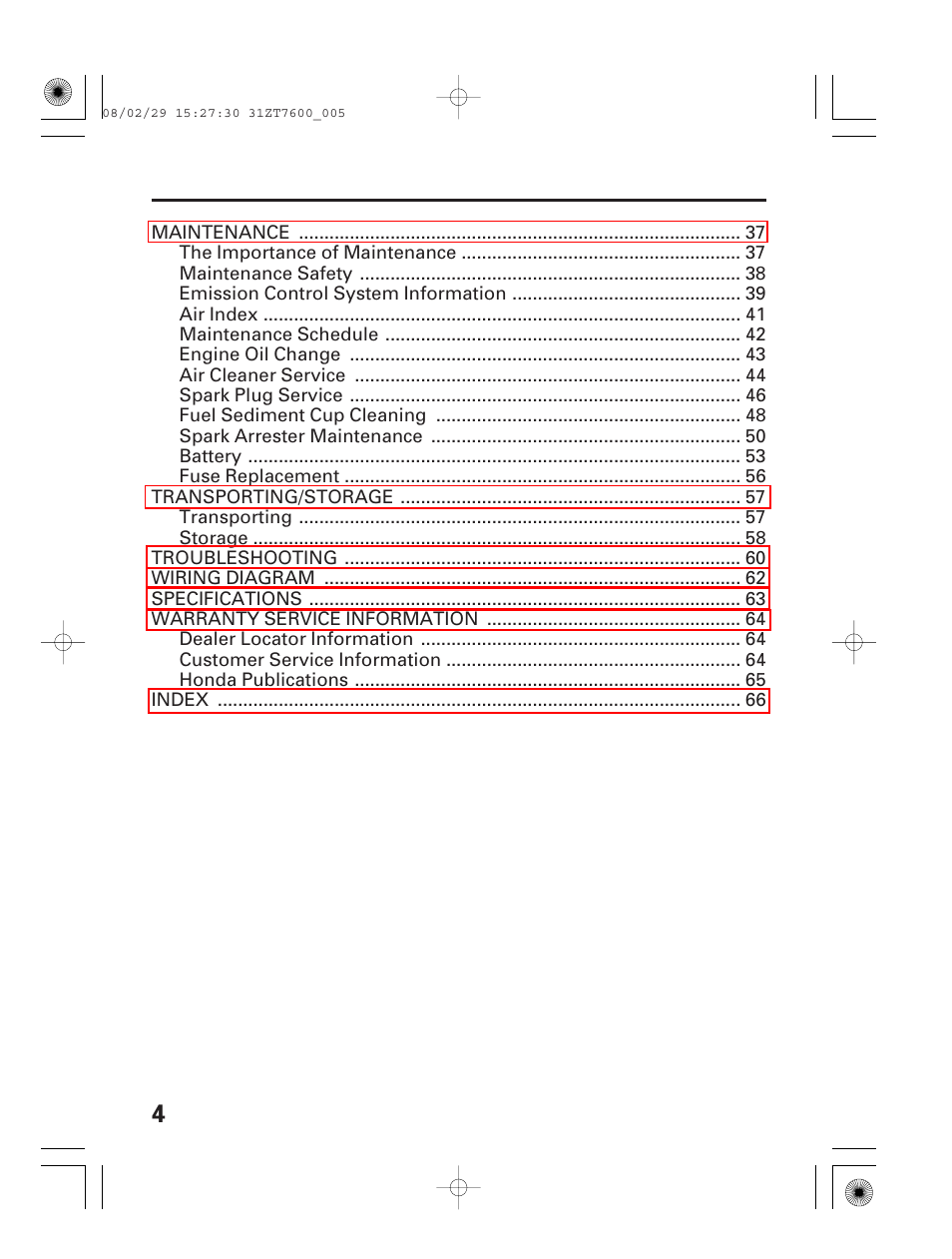HONDA EU3000is User Manual | Page 6 / 71