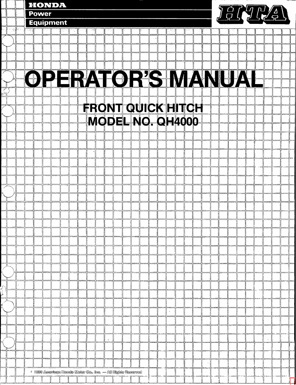 HONDA QH4000 User Manual | 16 pages