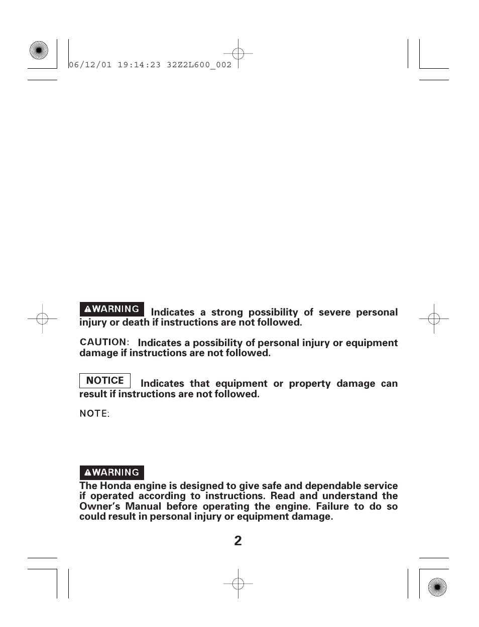 HONDA GC160E User Manual | Page 2 / 32