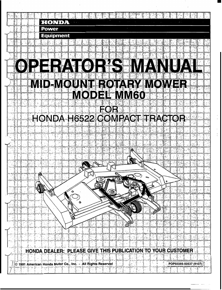 HONDA MM60 User Manual | 60 pages